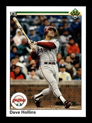 DAVE HOLLINS ⚾ 1990 Upper Deck Baseball #785 Philadelphia Phillies - Image 1 of 2
