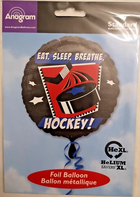 Anagrama Suministros de Fiesta Comer Dormir Respiración Hockey 17" XL Lámina Helio Globo. Nuevo Foto 1 de 2