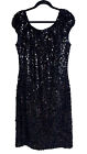 St. John Sequin Embellished Cocktail Dress Black Women’s Size 8-10