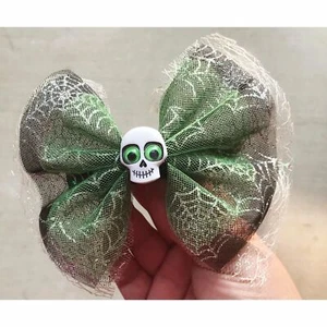 Halloween Skeleton Hair Bow - Picture 1 of 3