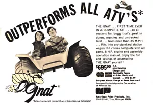 1970 Gnat Buggy: Outperforms All ATVs Vintage Print Ad - Bild 1 von 1