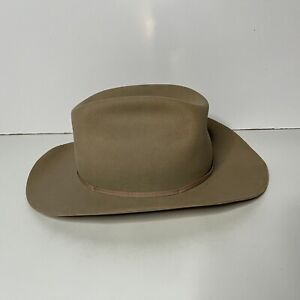 Stetson Mens Brown Range 4X Wide Brim Classic Western Cowboy Hat Size 7 3/8
