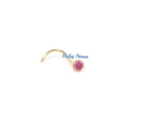 0.05ct rose pink diamond 18ct Yellow Gold Nose Stud nose ring pin nose jewellery - Picture 1 of 5