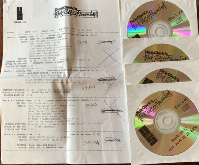 4/22/00 DICK CLARK'S RR&R DEL SHANNON TRIBUTE, 4 DEL SHANNON INTERVIEWS/8  HITS - Image 1 of 4