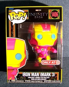 Funko POP! - Iron Man (Mark 3) - #1406 - Black Light - Target Exclusive - NIB - Picture 1 of 2