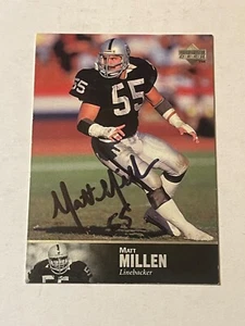 Oakland Raiders MATT MILLEN signierte Karte - Bild 1 von 1