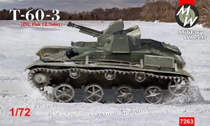 Military Wheels 7263 - 1/72 - Russian T-60-3 (ZSU Flak 12.7mm) Plastic Model Kit - Picture 1 of 12