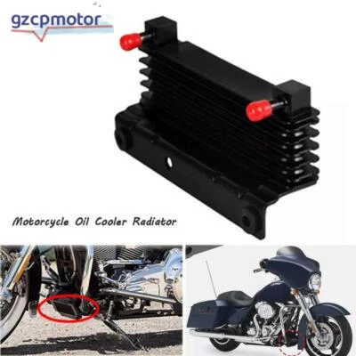 Radiador enfriador de aceite de motocicleta para Harley Touring Road King Electra Street Glide Foto 1 de 4