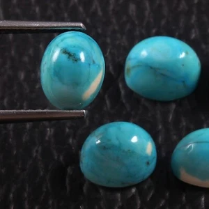 Arizona Turquesa Piedras Preciosas Sueltas Cabujón 11.20 Cts Ovalado 8x6x4 mm Lote 5 Pes - Imagen 1 de 3