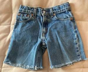 Levi's 569 Adjustable Waistband Regular Loose Fit Cutoff Jean Shorts Size 6 - Picture 1 of 10