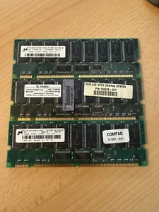 3x PC133R RDIMM SDRAM 133MHz (168 Pin) (ECC) Memory - 2x 128MB + 1x 256MB - Picture 1 of 1
