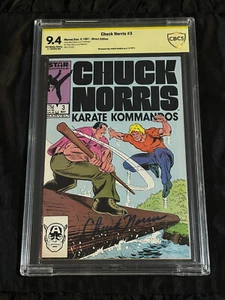 Marvel/Star Comics 1987 Chuck Norris #3 CBCS (🚫 CGC) 9.4 NM Chuck Norris SIGNED - Picture 1 of 8