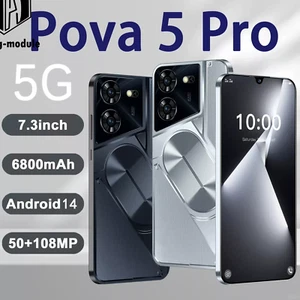 Nuevo Desbloqueado POVA 5 Pro Original 7.3 Pulgadas 16GB+1TB 50MP+108MP 6800 mah - Imagen 1 de 16