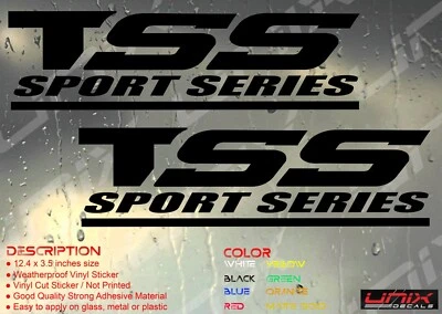 Calcomanías de vinilo resistentes a la intemperie TSS Sport Series 2 piezas Foto 1 de 3