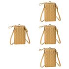 4 Pieces Pu Mobile Phone Bag Miss Large Sling for Women