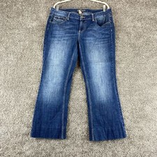Arizona Jean Co. Bootcut Women's Size 13 Blue 5-Pocket Low Rise Dark Wash