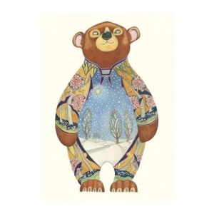 Biglietto di Natale Orso nella neve di Daniel Mackie 7 x 5 pollici con busta - Foto 1 di 1