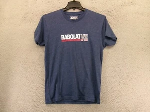 Babolat T Shirt Mens Medium Short Sleeve Blue VS Tennis Pickleball NWT - Picture 1 of 10