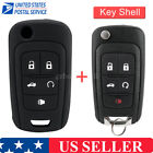 Silicone Flip Key Cover Case Remote Fob 5 Buttons For Chevrolet Cruze Buick GM