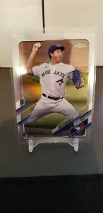 Nate Pearson 2021 Topps refractor cromado radiocontrol Toronto Blue Jays - Imagen 1 de 2