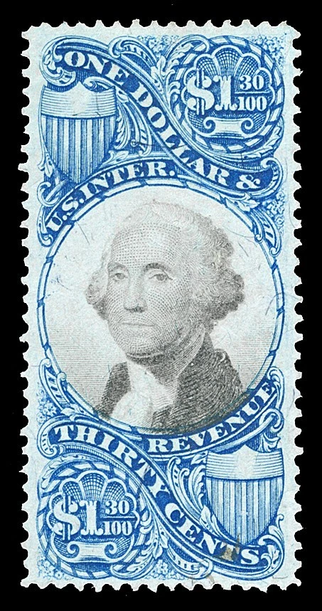 Scott R119 1871 $1.30 Second Issue Revenue Used VF Cut Cancel Cat $175 - Image 1 of 1