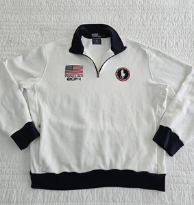 Sudadera De Colección Polo Ralph Lauren Team EE. UU. Equipador Oficial Hombres XL 1/4 Cremallera - Imagen 1 de 15