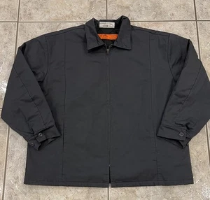 Men 2XL RED KAP Quilt Lined Full Zip Mechanic Bomber work Twill Jacket Gray Grey - Picture 1 of 7
