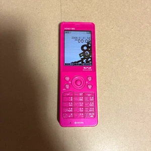 Teléfono abatible Kyocera Honey Bee rosa Willcom japonés Garakei usado unidad principal - Imagen 1 de 3
