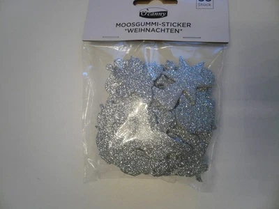 Basteln Hobby Moosgummi-Sticker Sticker Weihnachten Glitzersticker silber Ocanny - Bild 1 von 3