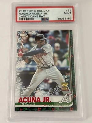 2019 Topps Holiday Ronald Acuna Jr. PSA 9 Wrong Label #85 Atlanta Braves - Image 1 of 2