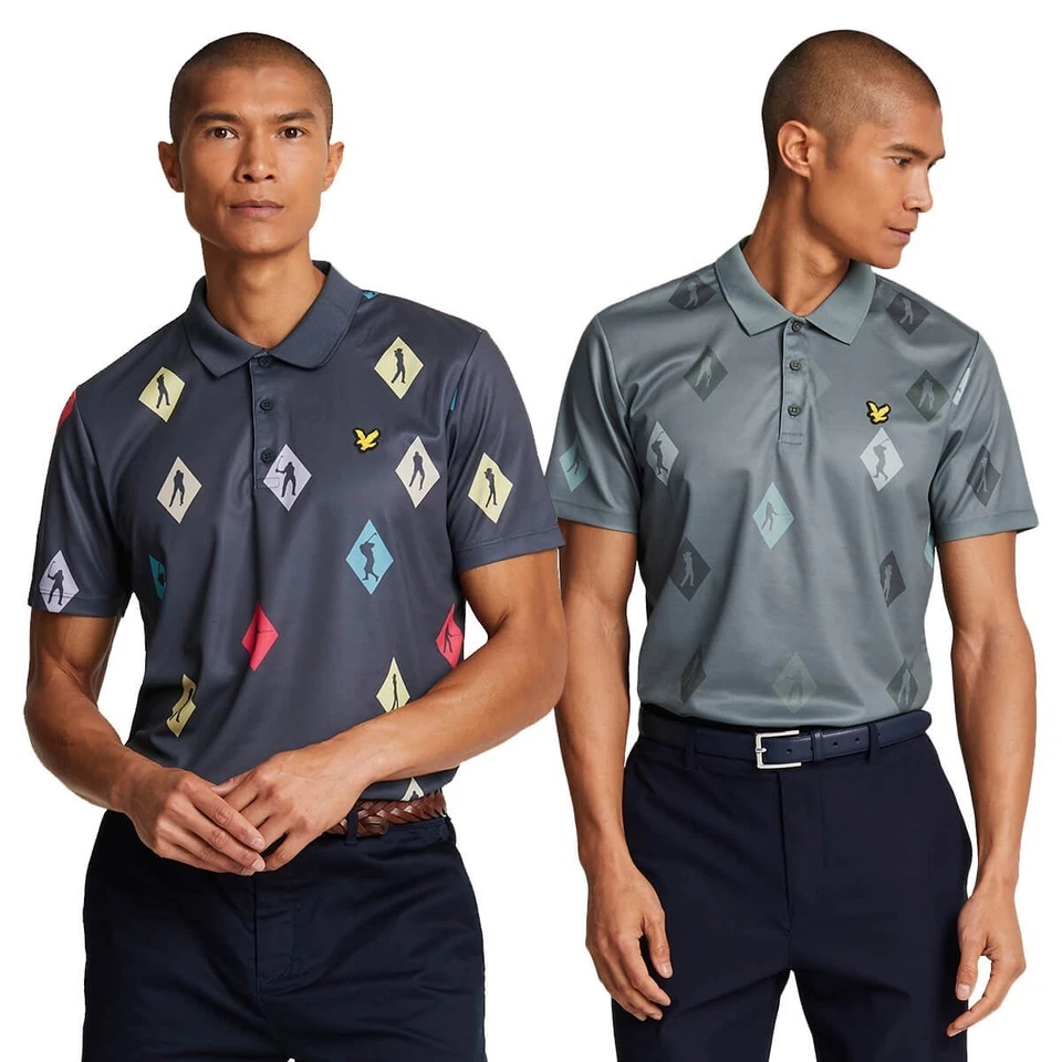 Polo Lyle & Scott Hombre Polka Diamante Transpirable Wicking 40% OFF Foto 1 de 1