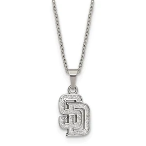 San Diego Padres Letters Pendant 18" Necklace with 2" Extender ST516PAD $95.90 - Picture 1 of 2