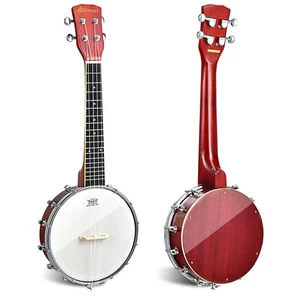 Sonart 24" 4-String Banjo Ukulele Remo Drumhead Gig Bag for Kid Adult Beginner - Picture 1 of 10