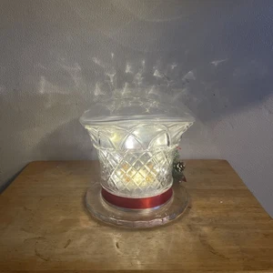 Sombrero de nieve Bradford Exchange Thomas Kinkade Let It obra maestra de cristal muñeco de nieve certificado de autenticidad - Imagen 1 de 8