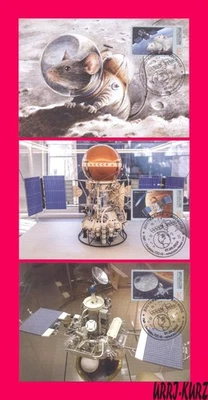 TRANSNISTRIA 2024 Space Achievements Nature Fauna Animals Rodents Mouse Rat 3 MC - Image 1 of 2