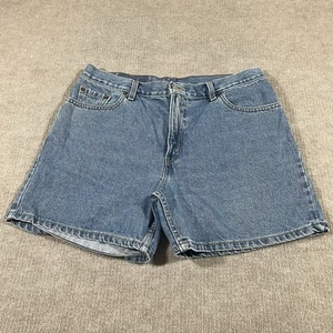 Vintage Levis 555 Denim Shorts Womens Size 34 Blue Medium Wash Guys Fit USA - Picture 1 of 9