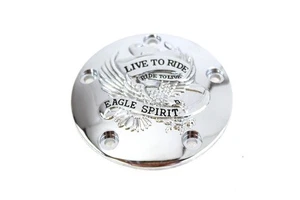 V-Twin 42-0889 Chrome Live to Ride Eagle Chrome Timer Points Cover for Twin Cam - Bild 1 von 4