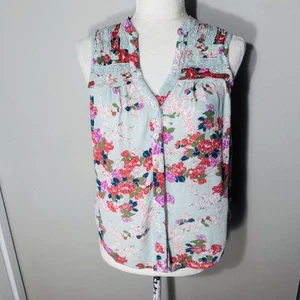 Woman’s Meadow Rue by Anthropologie Floral Button Down Tank Top US 4 - Picture 1 of 9