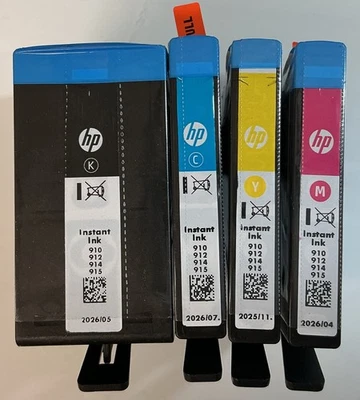 HP 910 912 914 915 Sofort-Tintenpatronen Schwarz Cyan Gelb & Magenta - Bild 1 von 3