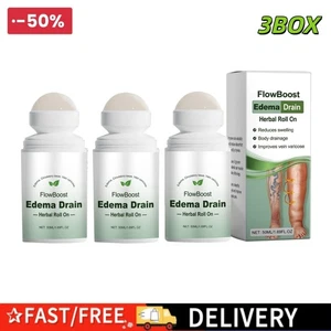 Flow Boost Edema Drenaje Herbal Roll on Reduce Hinchazón Cuidado Piernas Rollerball 3 Caja - Imagen 1 de 18