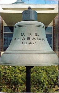 U.S.S. Alabama Bell Memorial Park Mobile Alabama Postcard Unposted - Picture 1 of 2