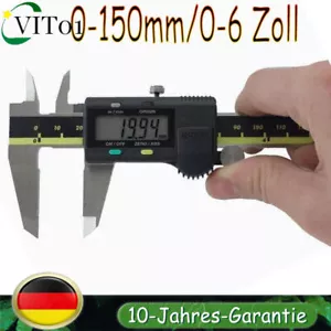 Elektronischer Digital Messschieber Schieblehre Messlehre 0-150mm LCD Display DE - Bild 1 von 9