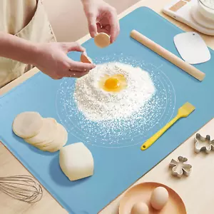 Silicone Baking Mat 28" X 20", Extra Thick Dough Rolling Mat with Measurements a - Picture 1 of 12