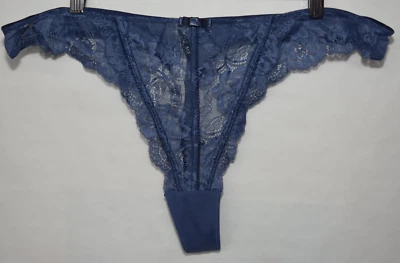 NWT Adore Me Light Grayish Blue Thong Lace Panty 3X 3XL - Image 1 of 4