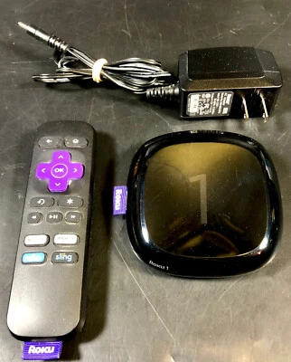 Roku 1 3rd Generation Media Streamer 2710X ~ Tested Black Remote Power Supply - Image 1 of 4