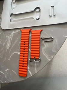 Original Apple Watch Series 9 8 SE 7 6 5 Ultra Ocean band Orange 44MM 45MM 49MM - Picture 1 of 3