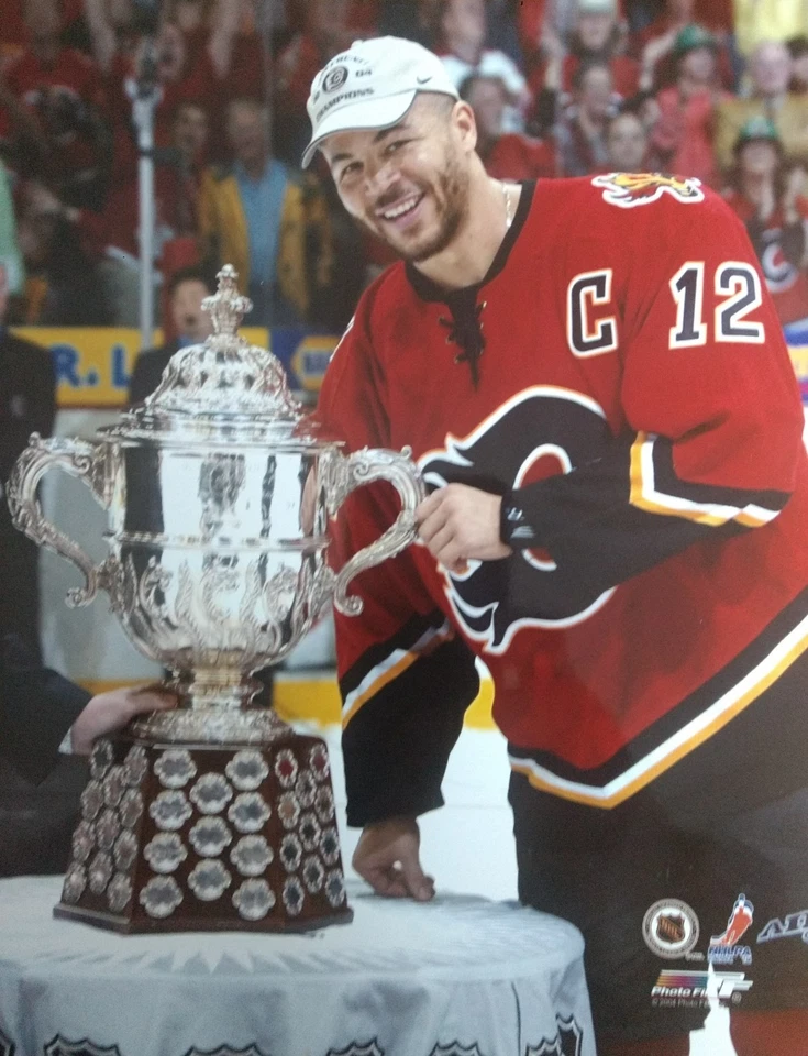 JAROME ORIGINLA 2004 NHL Hockey Clarence Campbell Trofeo 8X10 FOTO Calgary Flames Foto 1 de 1