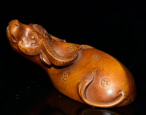Boutique Collection Home Decoration Huangyang Wood Zodiac Ox Decoration - Picture 1 of 6