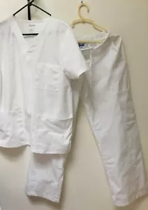 Medizinisches Krankenpflege Peeling Top Gr. S & Hose Gr. XS Petite Women weiß Krankenhaus - Bild 1 von 6