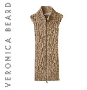 VERONICA BEARD Coralia Cable Tejido Marrón Suéter Dickey 4 Chaqueta Mujer Nuevo con Etiquetas $250 - Imagen 1 de 12